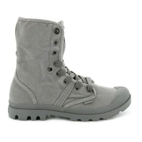 NEW Ladies Palladium Pallabrouse Grey Fold Up Combat Military Boots 11‎ - Picture 6 of 9